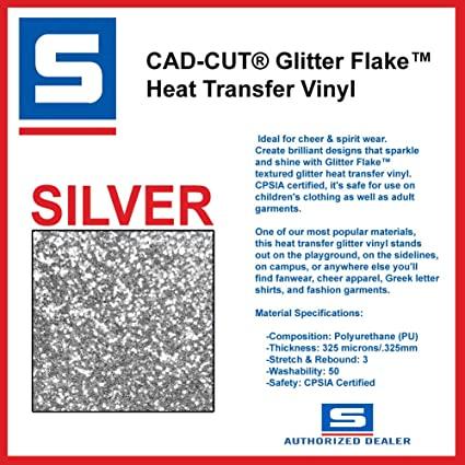 12 x 5 Feet Hologram Silver Glitter HTV - Stahls’ CAD-CUT® - Glitter Flake  Heat Transfer Vinyl 