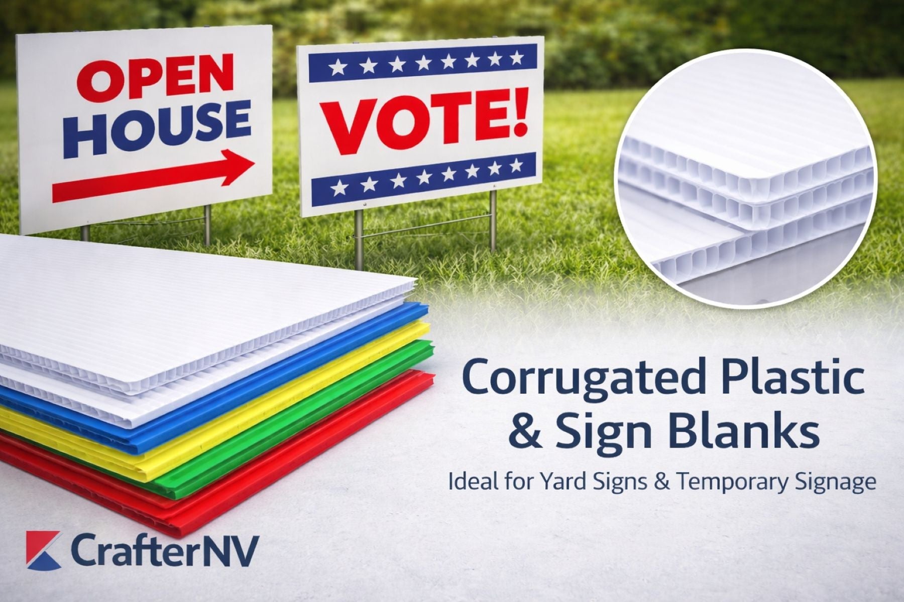 Corrugated Plastic Sheets & Sign Blanks for Yard Signs & Temporary Signage