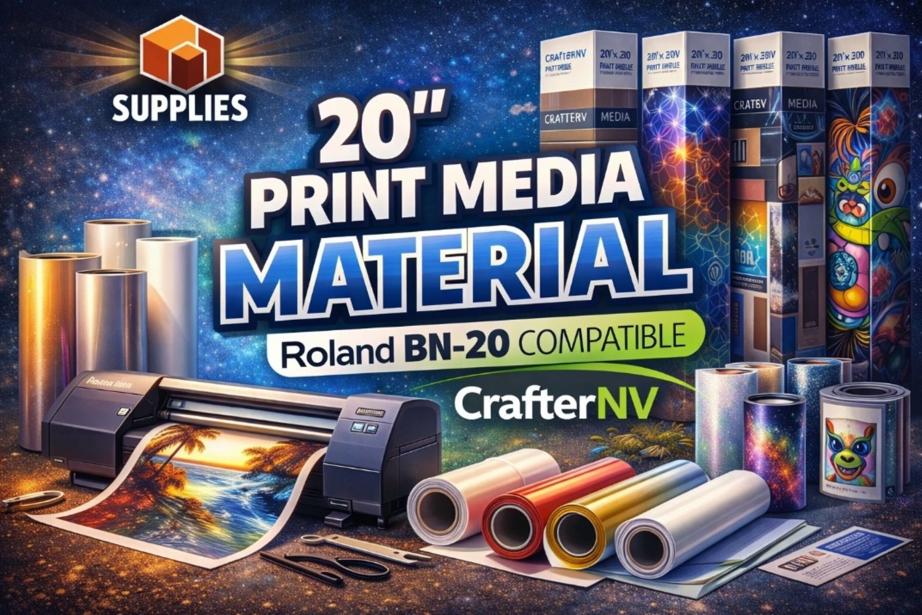 20" Print Media Material (Roland BN-20 Compatible)