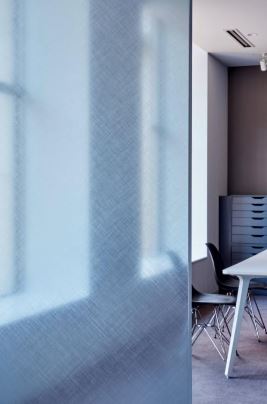 Fasara Glass Finishes Emboss - SH2CHMAB Cross Hairline Matte Blue Gray