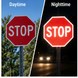 FDC Lumina 2407 reflective vinyl illustrative day and night STOP sign application; not a certified traffic sign