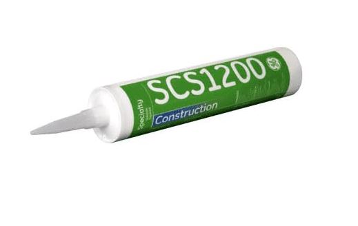 GE SCS1200 Clear Silicone Construction & Glazing Sealant – 10.1 oz Cartridge