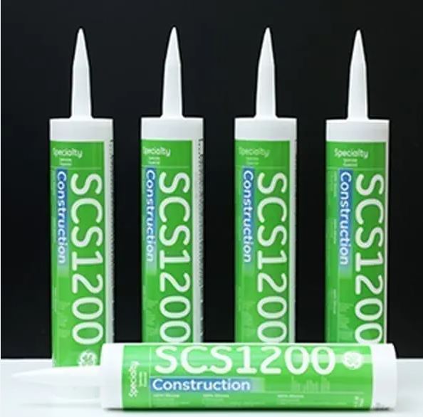 GE SCS1200 Clear Silicone Construction & Glazing Sealant – 10.1 oz Cartridge