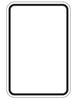 Blank white sign with black border