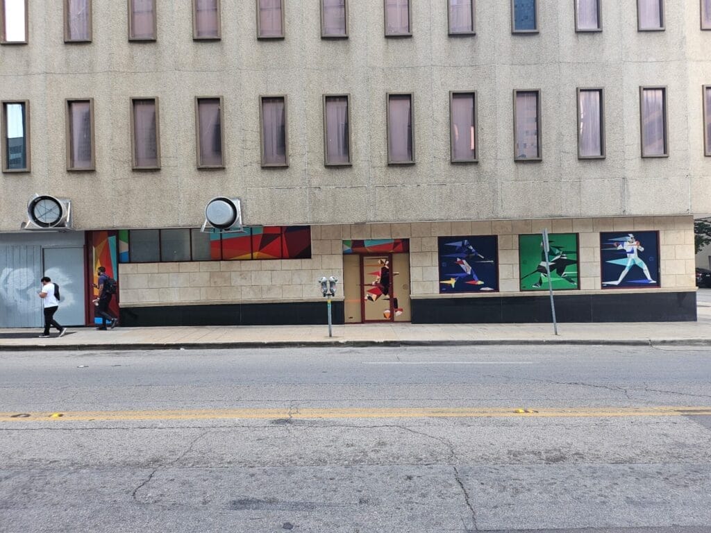 Building exterior graphics produced with Drytac Polar Grip Air printable vinyl