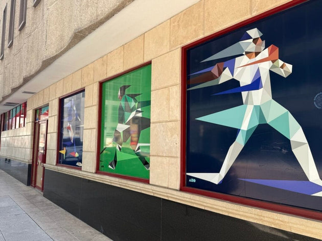 Outdoor window graphics installed with Drytac Polar Grip Air high-tack printable vinyl