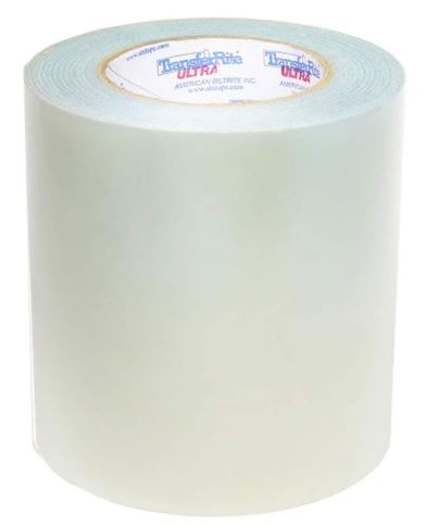 Roll of tape with a visible brand label on a white background