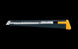 Retractable blade on a black background