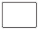 Blank white sign with black border on a white background