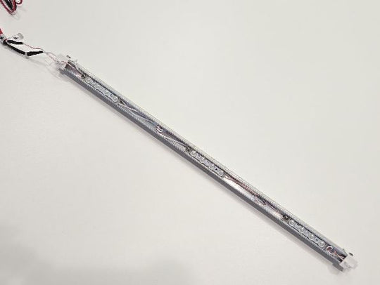 Long rectangular object with connectors on a light gray background