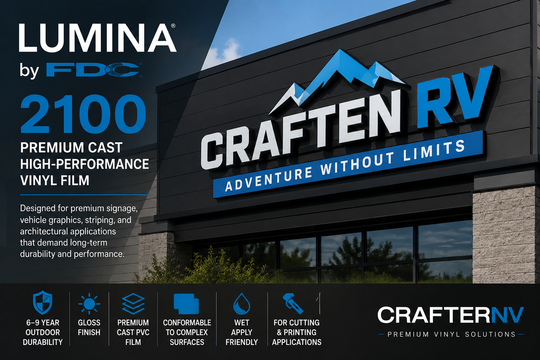 CrafterNV FDC Lumina 2100 premium cast vinyl illustrated vehicle lettering and graphics applications