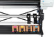 Large inkjet printer with color cartridges on a white background