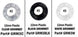 Three grommet options labeled 'Clear', 'Black', and 'White' with part numbers on a white background.