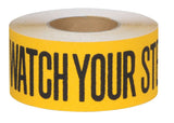 Safety Track® "CAUTION WATCH YOUR STEP" Commercial Grade Colors Anti-Slip Grit 3” x 60' Roll 4/cs