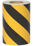 Striped Heavy Duty Anti-Slip Grit Rolls & Tread Black/Yellow # 3363 46 Grit