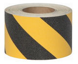 Striped Heavy Duty Anti-Slip Grit Rolls & Tread Black/Yellow # 3363 46 Grit