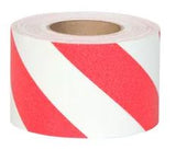 Striped Anti-Slip Grit Rolls & Tread Red/White # 3365 60 Grit