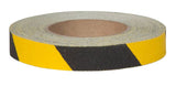 Conformable Anti-Slip Safety Tape Black/Yellow Strip Rolls 60 Grit 