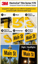 3M ElectroCut Film Series 1170 1171 Yellow reflective street-sign application