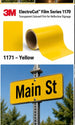 3M ElectroCut Film Series 1170 1171 Yellow transparent colored film product roll