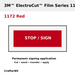 3M ElectroCut Film Series 1170 1172 Red reflective street-sign application