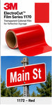 3M ElectroCut Film Series 1170 1172 Red product film and street-sign application