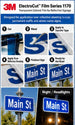 3M ElectroCut Film Series 1170 1175 Blue reflective street-sign application