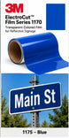 3M ElectroCut Film Series 1170 1175 Blue product film and street-sign application