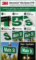 3M ElectroCut Film Series 1170 1177 Green reflective street-sign application