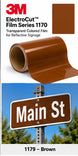 3M ElectroCut Film Series 1170 1179 Brown product film and street-sign application
