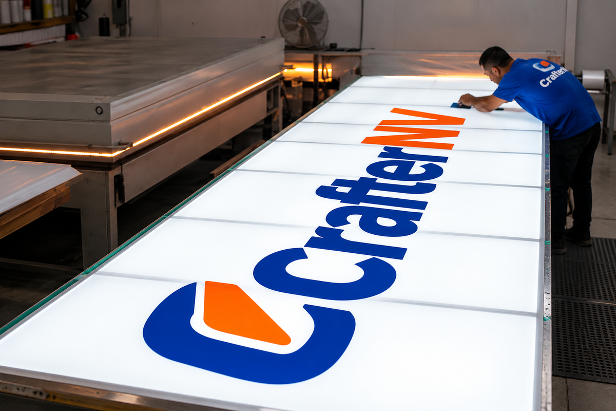 3M Scotchcal 3630 translucent film illuminated sign fabrication application