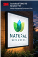 3M Scotchcal 3662-10 changeable translucent film illuminated backlit sign application