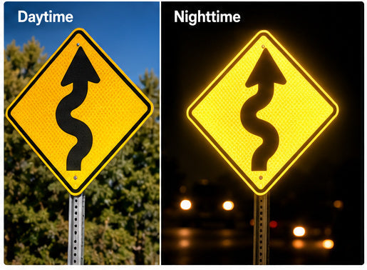 3M Series 3930 High Intensity Prismatic traffic sign daytime and nighttime reflectivity