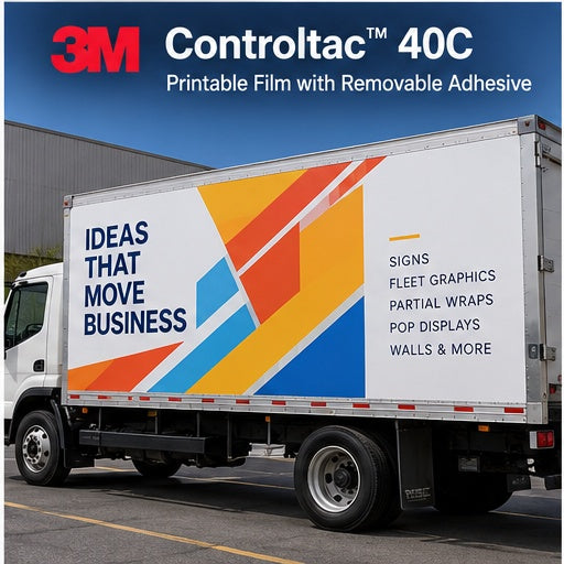 3M Controltac 40C printable film box truck and fleet graphics application
