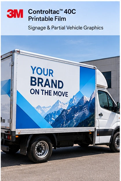 3M Controltac 40C printable film signage and partial vehicle graphics application