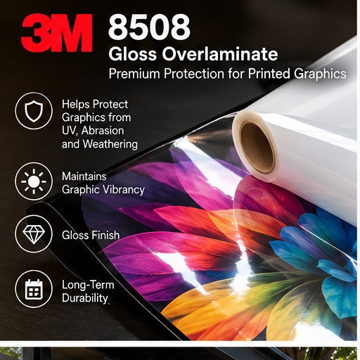 3M Scotchcal 8508 gloss overlaminate features and graphic protection benefits