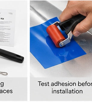 3M Graphic Film Adhesion Test Kit testing film adhesion on a substrate