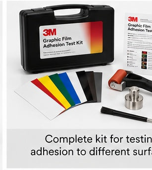 3M Graphic Film Adhesion Test Kit contents and testing tools