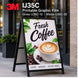 3M IJ35C printable graphic film cafe A-frame sign application