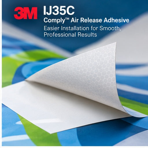 3M IJ35C printable graphic film Comply air release adhesive detail