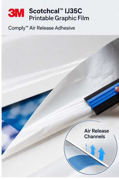 3M IJ35C printable graphic film Comply air release adhesive technology