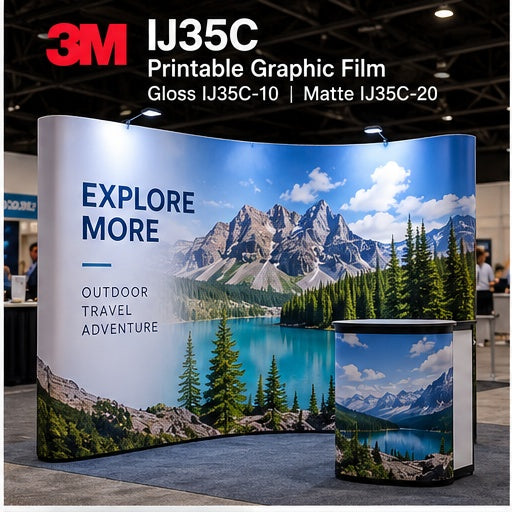 3M IJ35C printable graphic film trade show display application