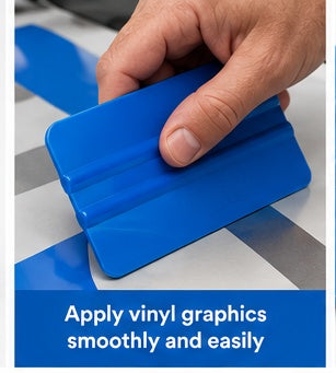 3M PA1-B Blue squeegee applying vinyl graphics
