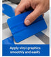 3M PA1-B Blue squeegee applying vinyl graphics