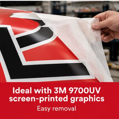 3M Premasking Tape SCPM-44X application with 3M 9700UV screen-printed graphics