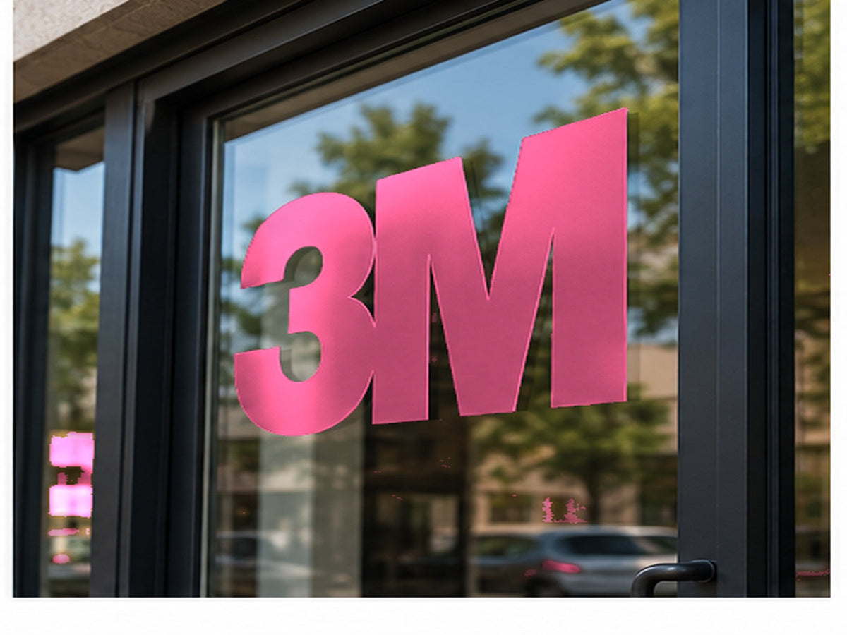 3M 180mC Controltac Graphic Film with Comply – Magenta window graphic application