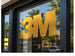 3M 180MC Controltac Harvest Gold 105 window graphic application example; striping is supplied in the selected width.