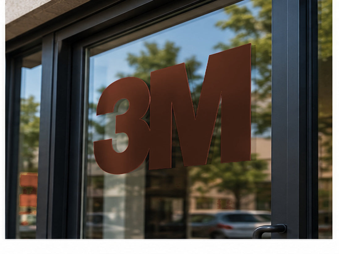 3M 180mC Controltac Graphic Film with Comply – Deep Mahogany Brown window graphic application