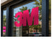 3M 180MC Controltac Process Magenta 273 window graphic application example; striping is supplied in the selected width.