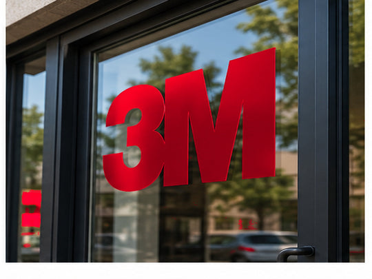3M 180mC Controltac Graphic Film with Comply – Cardinal Red window graphic application